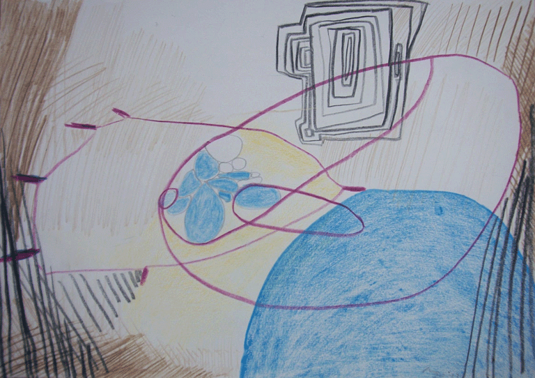 3 - o.T. 2013, Farbstift auf Papier, 30 x 42 cm