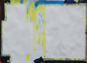 4 - o.T., 2024, Acryl und Buntstift auf Papier, 345 x 47 cm